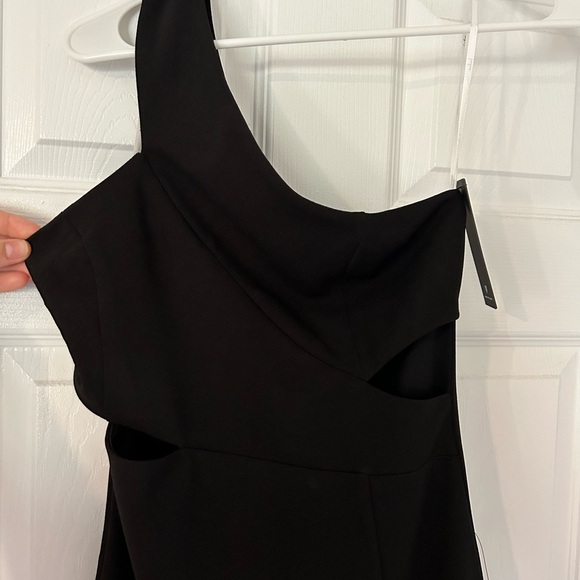 NWT Lulus size S Black One-Shoulder Cutout Maxi Dress - Picture 5 of 7